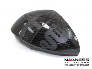 Alfa Romeo Stelvio Mirror Covers - Carbon Fiber- Full Replacements - Alfa Romeo Theme